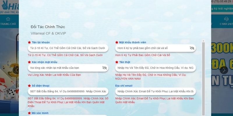 Nắm bắt được quy trình đăng ký Hi88 cực chuẩn Nắm bắt được quy trình đăng ký Hi88 cực chuẩn